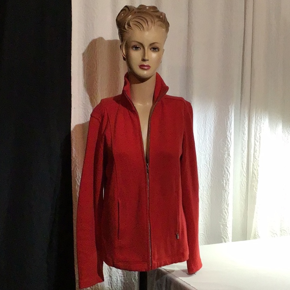 Lady Hathaway S/P red zip u sweatshirt